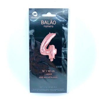 BALÃO METALIZADO 16''/40CM ROSE GOLD Nº4