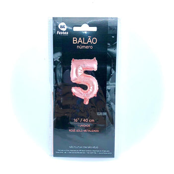 BALÃO METALIZADO 16''/40CM ROSE GOLD Nº5