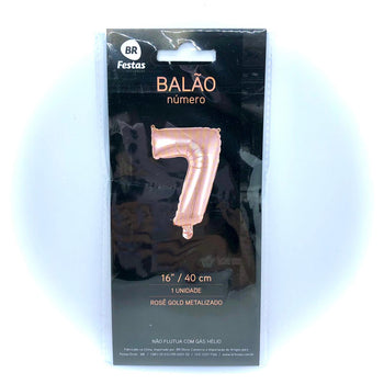 BALÃO METALIZADO 16''/40CM ROSE GOLD Nº7
