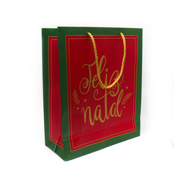SACOLA PREMIUM FELIZ NATAL CROMUS 26X31