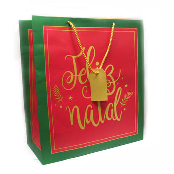 SACOLA PREMIUM FELIZ NATAL CROMUS 34x38
