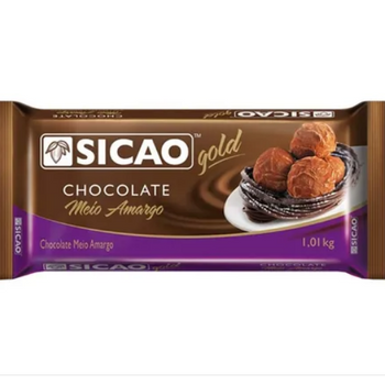 CHOCOLATE MEIO AMARGO SICAO GOLD BARRA  1010KG